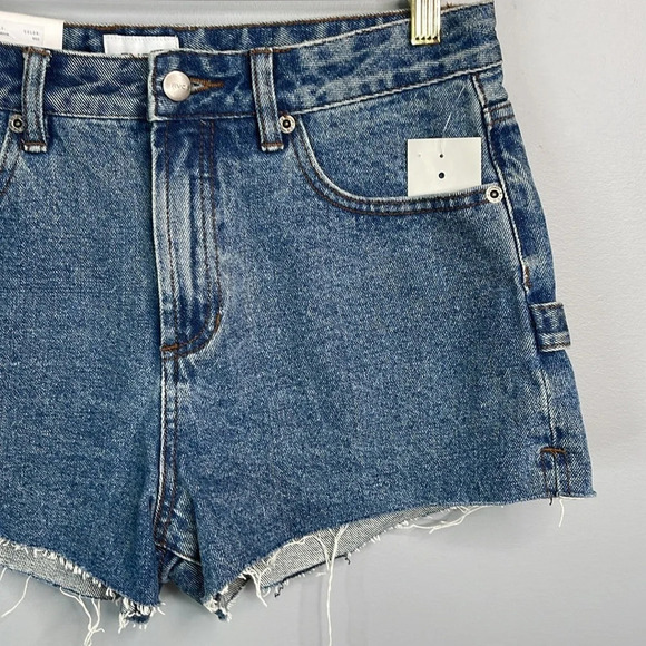 RVCA NWT The Highly Werked Carpenter Jean Shorts Vintage Vibe High Waist Size 29 - Picture 5 of 14